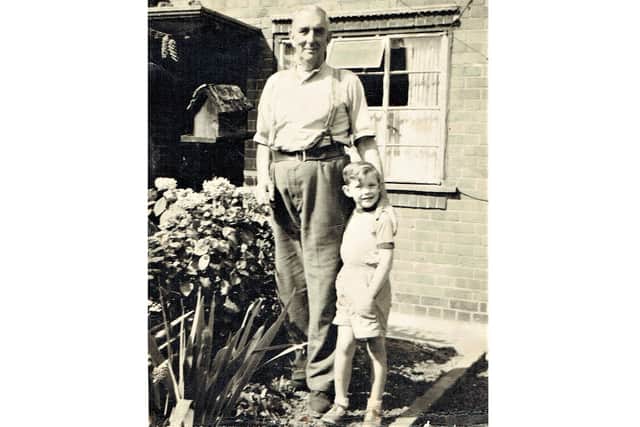 Harold pictured with Barry in the late 1950s
