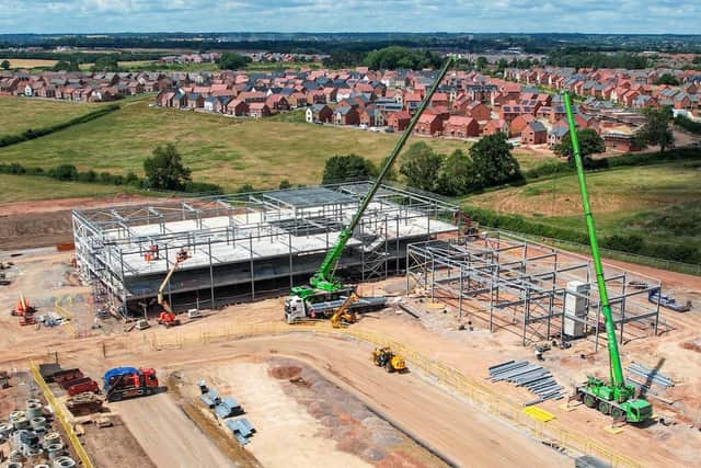 The Oakley School reached a key construction milestone as the final bolt in its structure was fastened in July this year. Picture supplied.