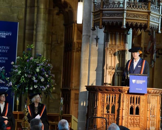 Nik Spencer at the WCUC graduation ceremony.