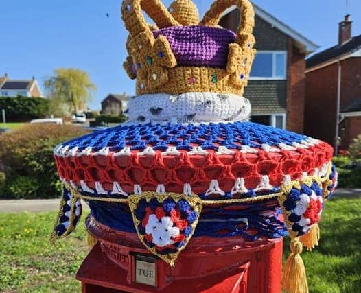 Have you spotted the knitted creation? Picture: Sheila Manning.