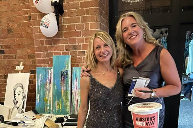 Sarah Armstrong and Nikki Blackhurst at the event in aid of Winston's Wish. Photo supplied