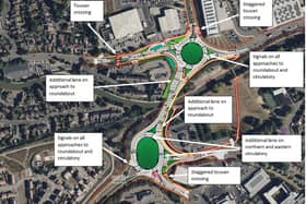 Highway improvements on the A452 Europa Way at the Fords Foundry and Queensway roundabouts.