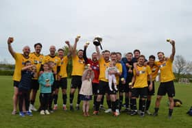 Bishops Itchington celebrate with the Division 2 Cup