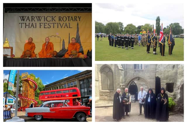 There will be plenty of events taking place in Warwick and Leamington this weekend. Photos supplied by Warwick Rotary, Warwick District Council, CJ's Events Warwickshire, Guy of Warwick Society