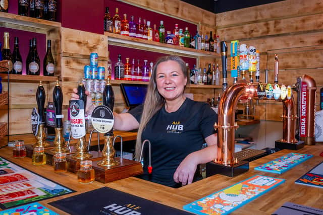 The Ale Hub has recently opened in Chase Meadow. Pictured: Lisa-Jayne Richards. Photo by Mike Baker