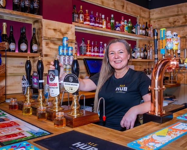 The Ale Hub has recently opened in Chase Meadow. Pictured: Lisa-Jayne Richards. Photo by Mike Baker