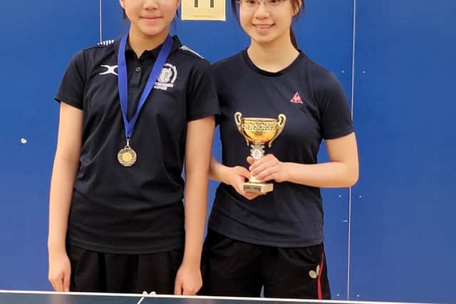 In the under 16 girls, Esther Lam (right) and Mia Chan enjoyed success.