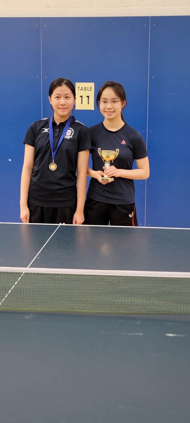 In the under 16 girls, Esther Lam (right) and Mia Chan enjoyed success.