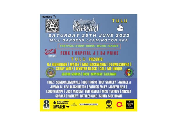 Poster for the Backyard Festival. Picture submitted.