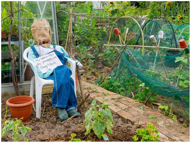 One of the many scarecrows created ahead of the open day. Photo by Mike Baker