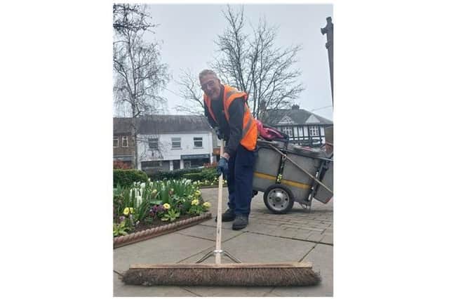 Street cleaner Andrew Walton does such a good job keeping Lutterworth spick and span that he’s now cleaned up a coveted award.