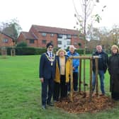 Pictured from left to right at St Nicholas Park: Cllr Parminder Singh Birdi (Mayor of Warwick), Cllr Judy Falp (Portfolio Holder, WDC Cllr Noel Butler (Warwick Town Council), Cllr Rich Eddy (Warwick Town Council), Jayne Topham (WTC Clerk), Cllr Sidney Syson (Vice Chair, WDC). Photo supplied by WDC