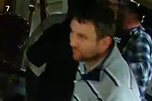 Police have released CCTV photographs of seven men they would like to speak to in connection to violent disorder that broke out in south Warwickshire last month.