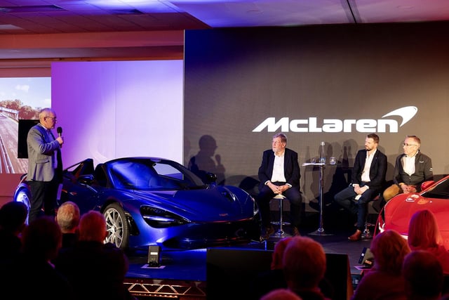 Experts talk about the development of the McLaren supercar at the British Motor Museum in Gaydon