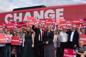 The Labour Party's deputy leader Angela Rayner brought the Labour 'battle bus' to town and spoke to the crowds, alongside Rugby's Labour candidate John Slinger and Labour's deputy campaign director Ellie Reeves.
