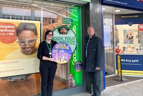 Amy Salter-Clarke (Specsavers) and Graham Schofield (Coventry BID).