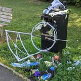 The dog litter bin on Leaders Way