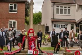 A library picture a Remembrance service in Hillmorton.