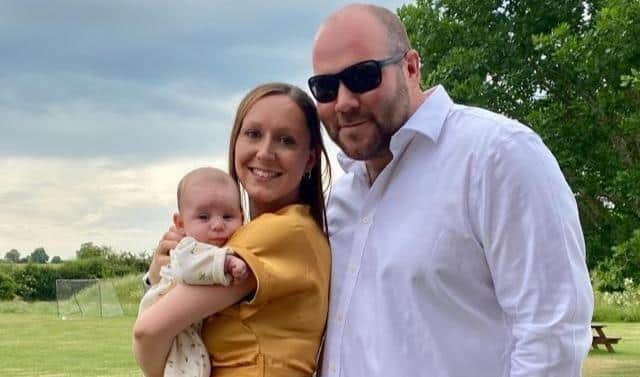 Daniel Fraser with his fiance Lu and daughter Lyndy. Picture supplied.