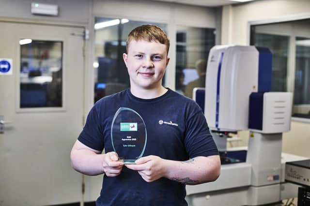 Tyler Gillespie, 18, has been named Lloyds Bank SME Apprentice of the Year award after excelling in his role with Rugby-based manufacturer Technoset Ltd, which specialises in precision engineering.
