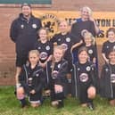 Stacey Stone of Pink Flamingos Nail & Beauty in Leamington has sponsored a Leamington Lions girls team, providing them with new winter training kit. Image supplied.