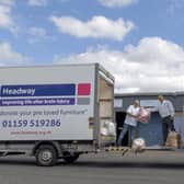 Jason Newbold, Donation Centre Manager for Headway (left) with Ross Chambers of B-Sure Recycling