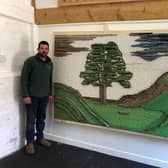 Chris Wyatt of CTS Forestry, who has a training centre based near Kineton, used climbing lines to  make the artwork of Sycamore Gap near Hadrian's Wall in Northumberland - used as a location in Robin Hood Prince of Thieves - during lockdown.