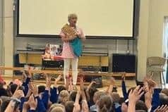 Kissing it Better CEO Jill Fraser delivers a Great Granny workshop to a primary school.