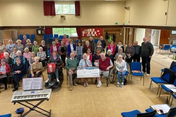 In May, two members of the Kenilworth Stroke Group went to receive a cheque from The Balsall Singers who had raised money for them at one of their concerts. Photo supplied