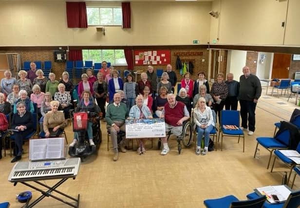 In May, two members of the Kenilworth Stroke Group went to receive a cheque from The Balsall Singers who had raised money for them at one of their concerts. Photo supplied