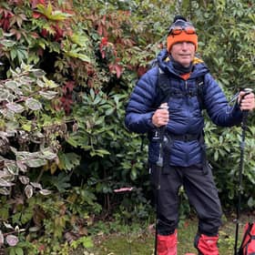 Father and grandad Mark Harrington, who is from Alcester, has been on a fundraising mission since he had life-saving bowel cancer treatment at Warwick Hospital in 2023. Photo supplied