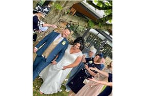 Laura and Adam on their wedding day. Photo supplied