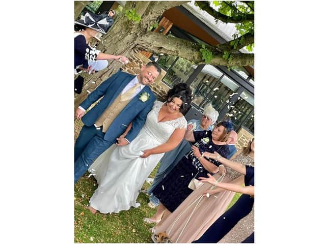 Laura and Adam on their wedding day. Photo supplied