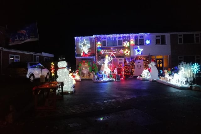 Gary was helped by his family and friends to create the display. Photo supplied