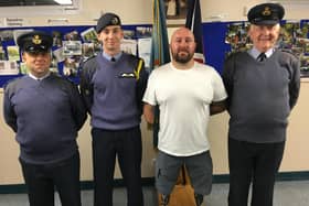 L-R: Warrant Officer Chris Storer-Rogers, Flight Sgt William Scott, Dave Watson (Fisher House ambassador and  Invictus Games gold medallist), Flight Lieutenant Daryll Moreton.