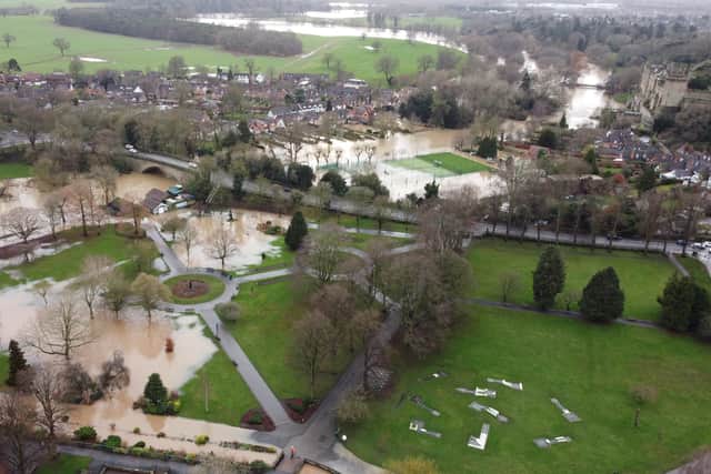 Flooding around St Nicholas Park in Warwick. Picture supplied.