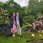 Dr Ali Struthers and partner Chris Tyler at the Royal Garden Party