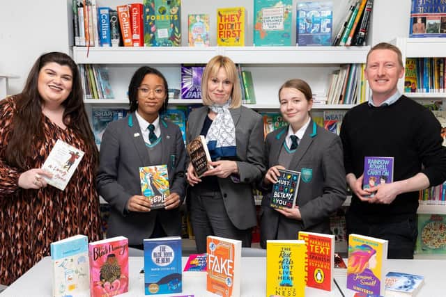 Lovell's  Spectrum Development in Houlton, Rugby have donated books to the local school which is next to their development. Picture by Shaun Fellows / Shine Pix Ltd