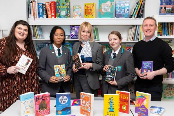Lovell's  Spectrum Development in Houlton, Rugby have donated books to the local school which is next to their development. Picture by Shaun Fellows / Shine Pix Ltd