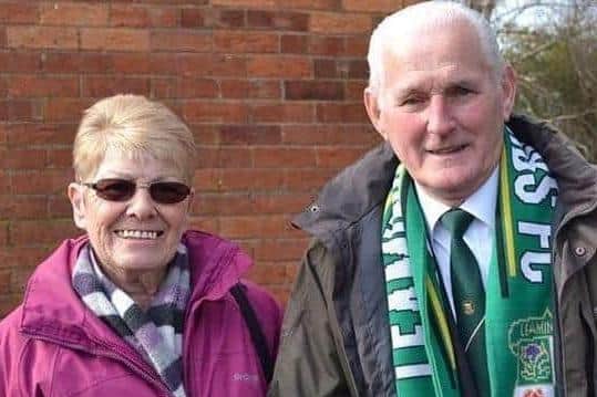 Leamington Hibernian FC founders Joy and Jim Barry. Photo courtesy of Alan Guilford.