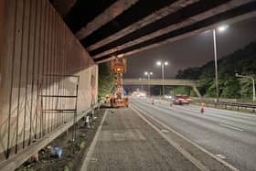 National Highways is currently carrying out maintenance work on the bridge which connects the M6 junction 4A and the M42. (Image: National Highways).