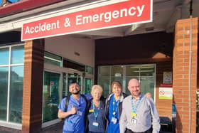 Some of the A&E team at Warwick Hospital will be taking on a charity skydive later this year. Photo supplied