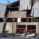 The Caritas warehouse in Lviv after it was hit in a Russian drone attack. Picture supplied.