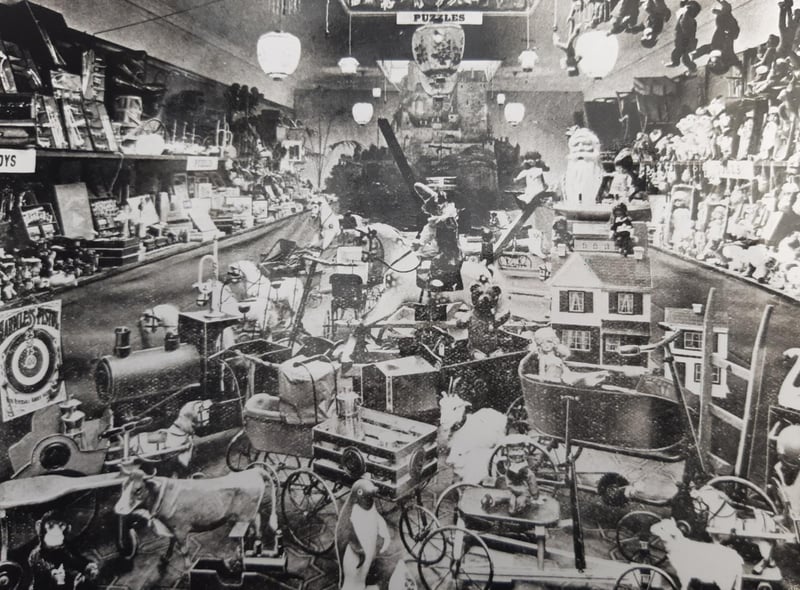 What a magical sight at Christmas - inside Jones & Sons toy department, 76 Parade, Leamington.