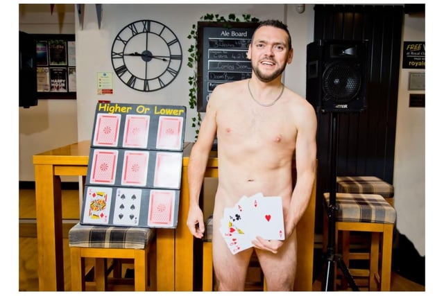 Lee Bunting, The Royal Oak quiz host, is featured on the calendar page for February, his birthday month.