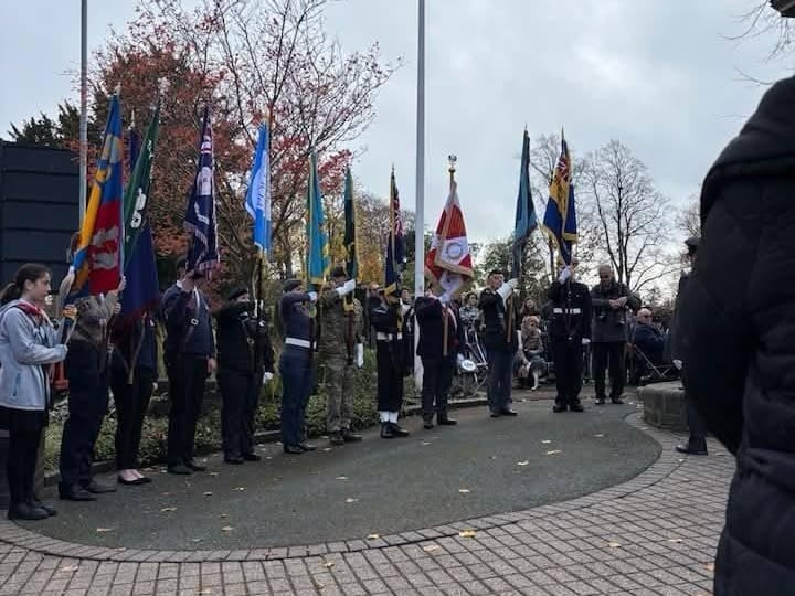 Honouring the fallen at Rugby Remembrance.