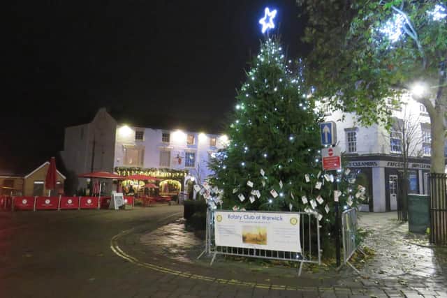The Lights of Love tree in Warwick town centre. Photo supplied