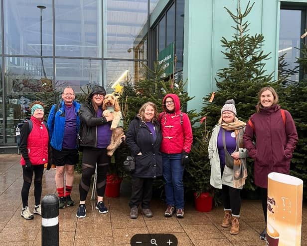 Alex was joined on her walk by the deputy mayor of Warwick Cllr Jackie D'Arcry as well as trustees of Evelyn's Gift and Evelyn's parents. Photo supplied