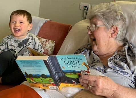 Priors House in Leamington invited residents' grandchildren to the care home to celebrate National Storytelling Week. Picture supplied.