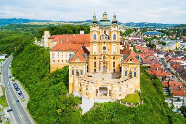 Old habits die hard: Majestic Melk Abbey atop rockface
